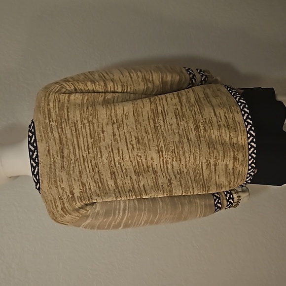 VTG STORYBOOK KNITS 1980s African Tribal Animal Print Marled Cardigan Sweater - Picture 12 of 16